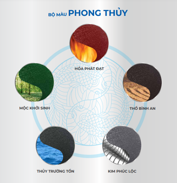 Bảng màu phong thủy