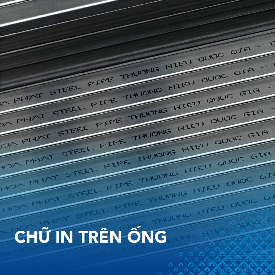 Dòng chữ in trên ống thép Hòa Phát