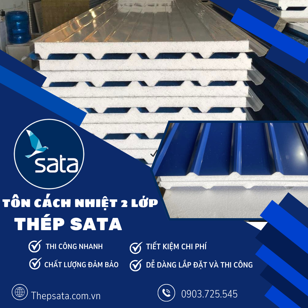TÔN CÁCH NHIỆT 2 LỚP TÔN CÁCH NHIỆT 2 LỚP