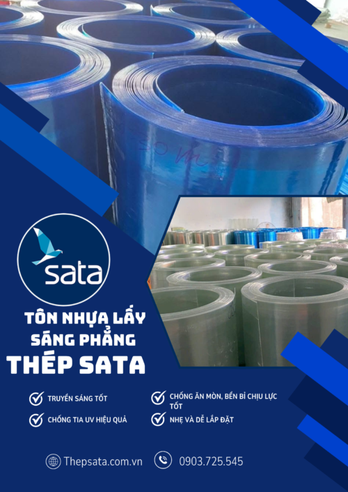 tôn nhựa lấy sáng phẳng