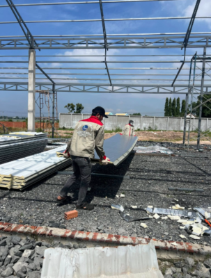 Thi Công Tại Công Trình Thép SATA
