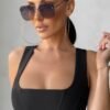 Flawless Brown Polarized Women Sunglasses -