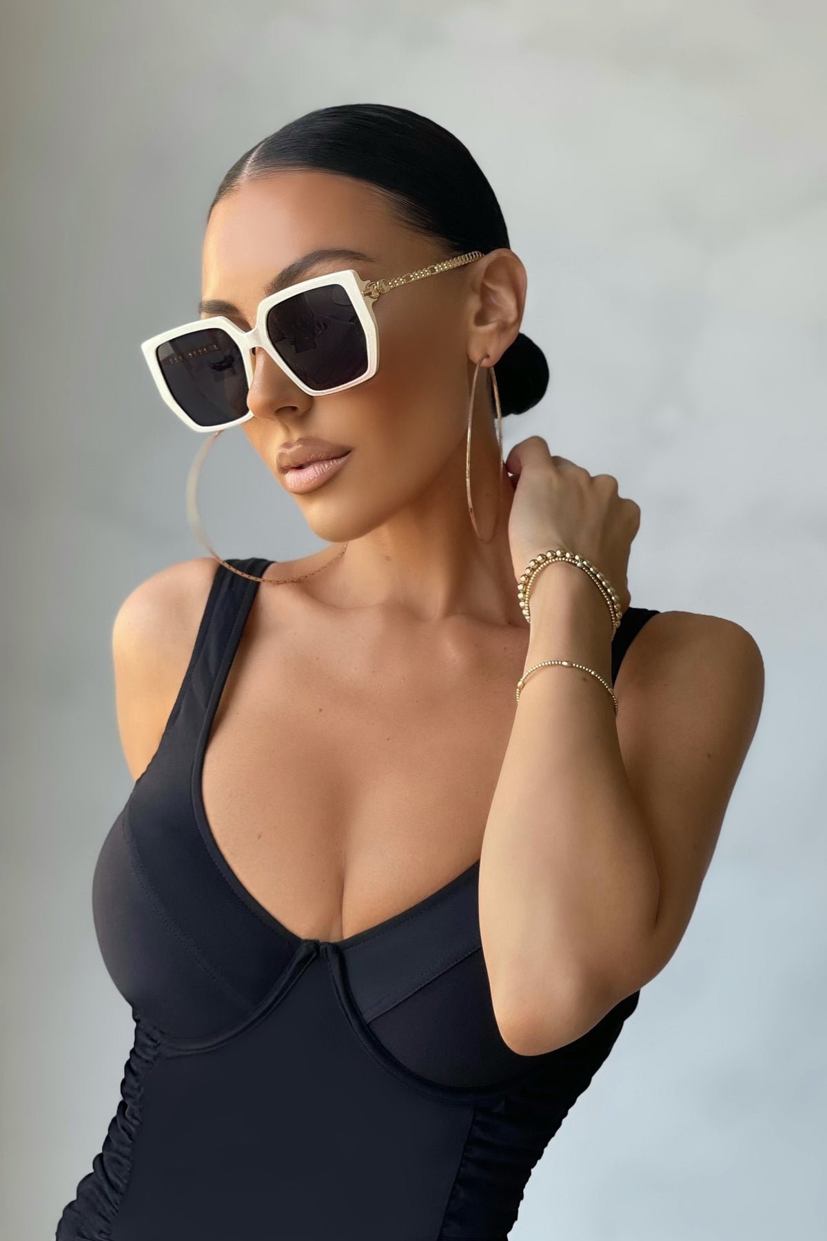 Link Up Women Polarized White Sunglasses 1 Link Up Women Polarized White Sunglasses - designer sun glasses- sunglasses store