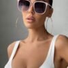 Beauty Power Deep Pink Sunglasses - Women Sunglasses - Sunbae Glasses